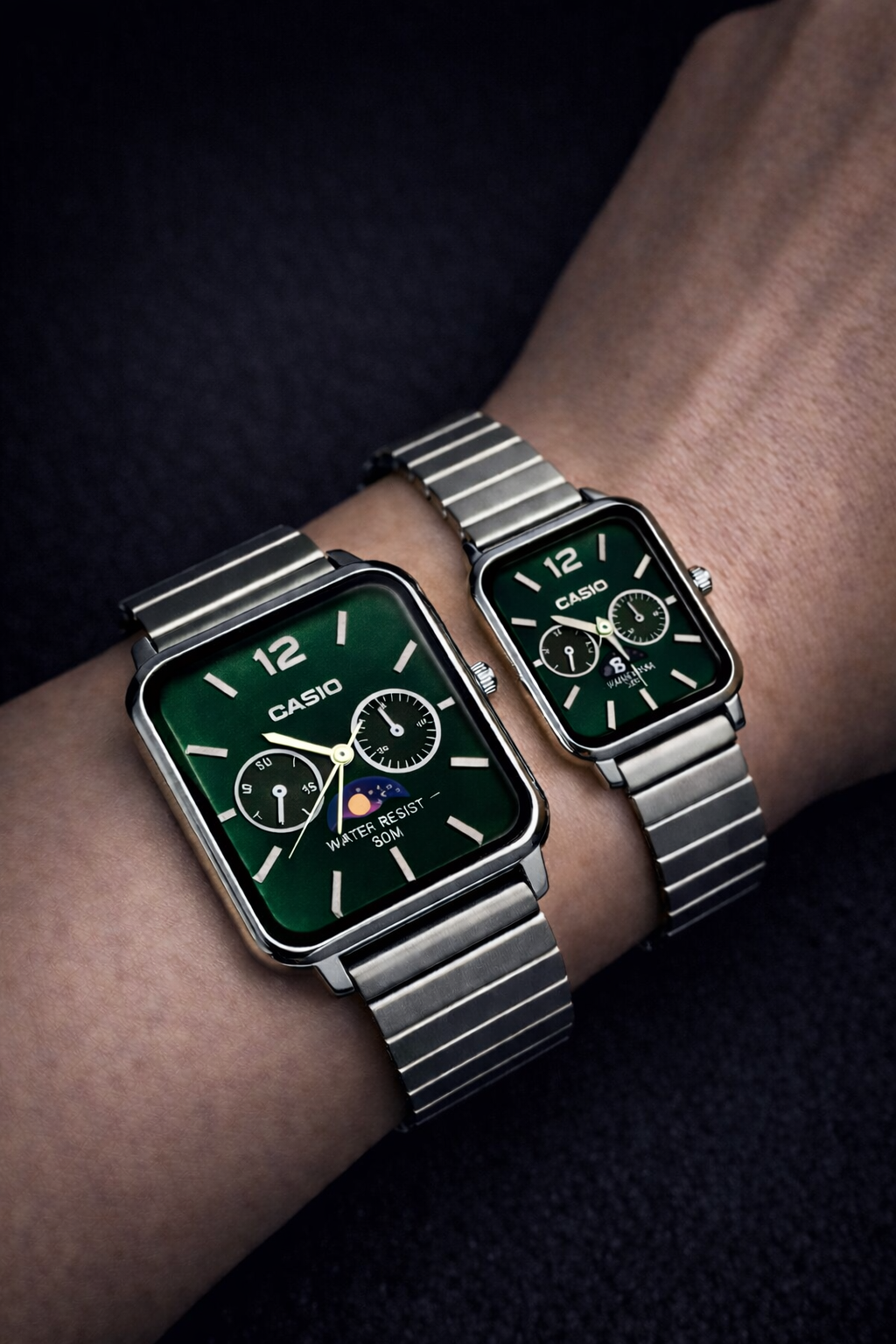 Yeşil Casıo Moon - Çiftler için